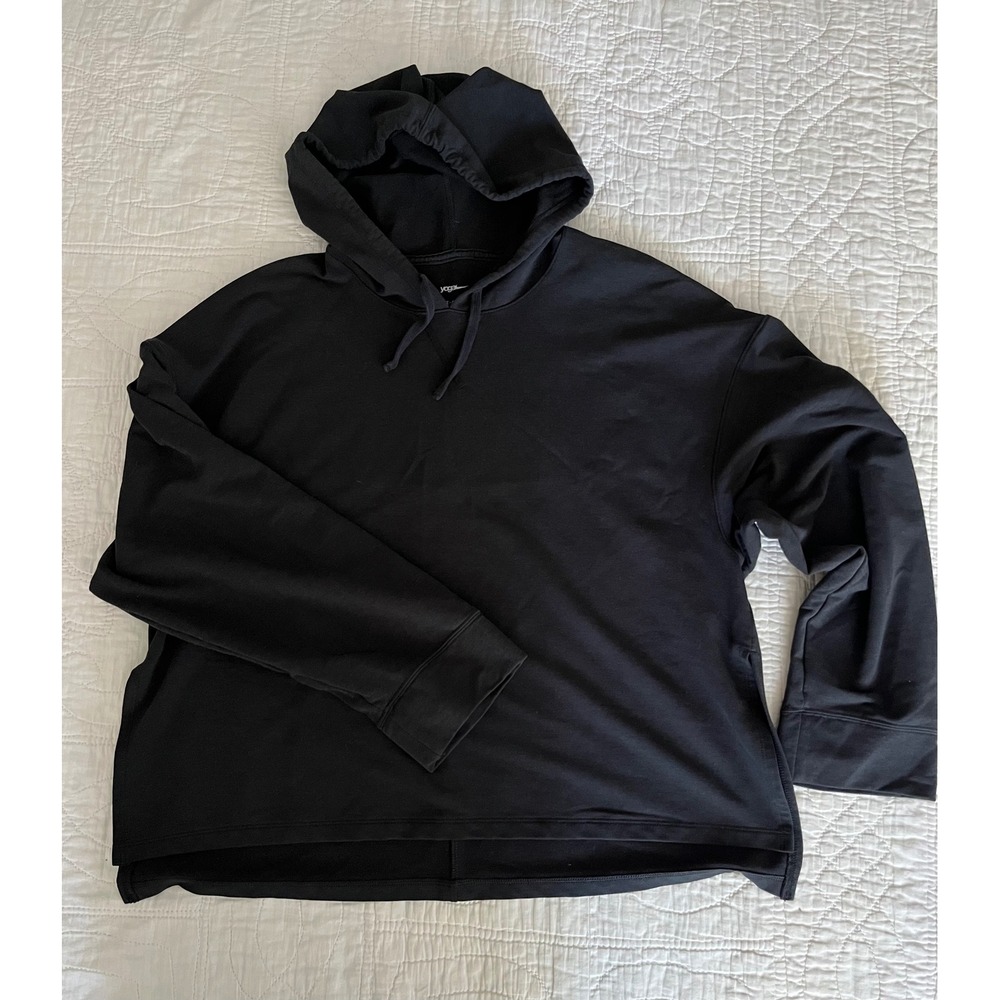 Nike Yoga Dri-FIT Black Fleece Hoodie Sweatshirt Mens Medium Relaxed Fit 628